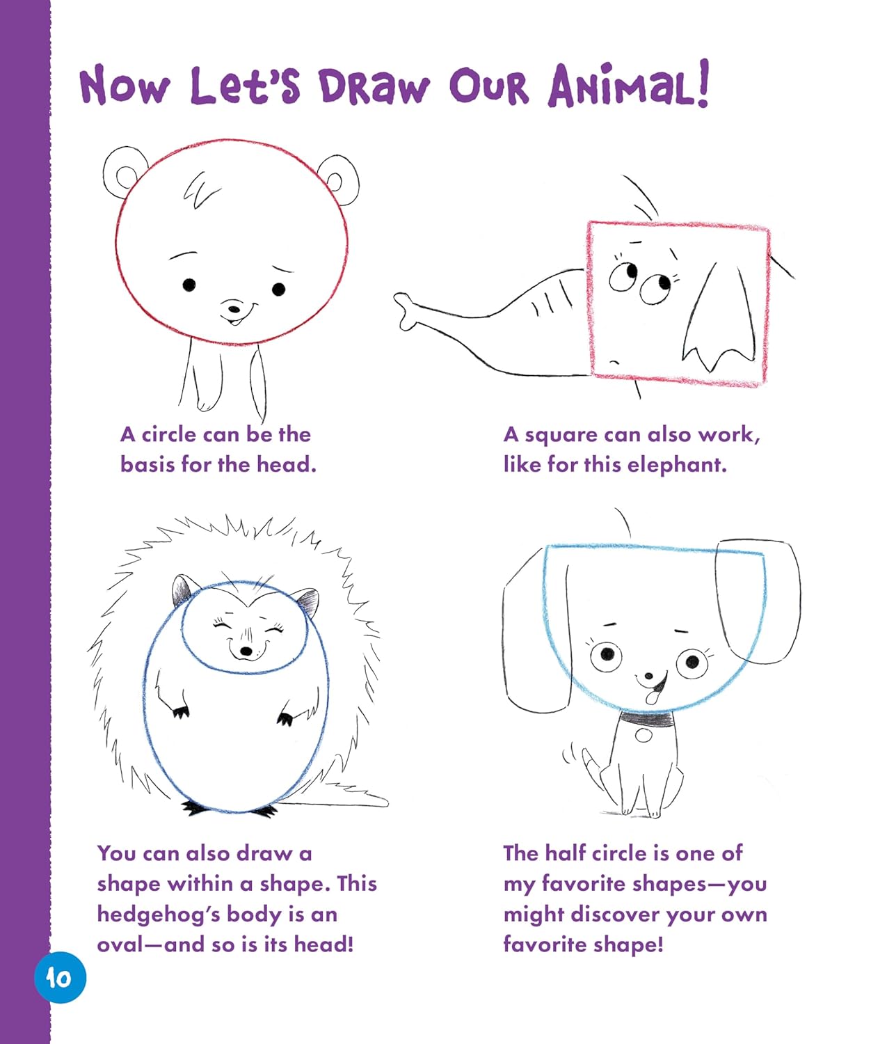 Drawing Cute Animals Shape by Shape