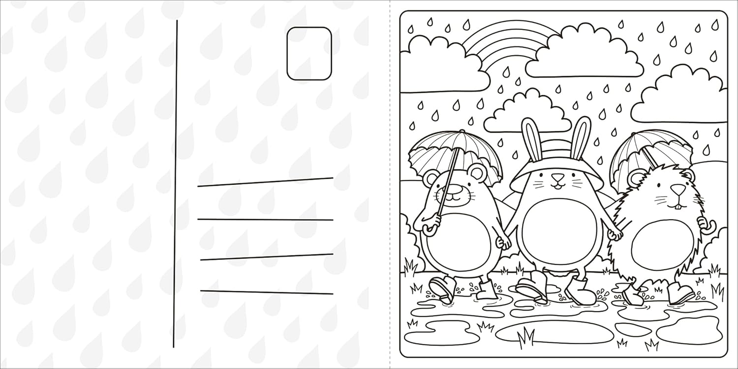 Super Cuties: A Cozy Comfy Rainy Day Coloring Book