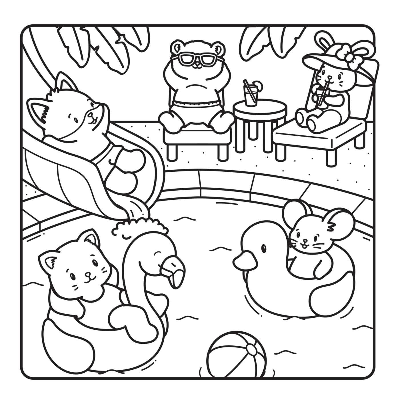 The Sunny Summer Days Coloring Book
