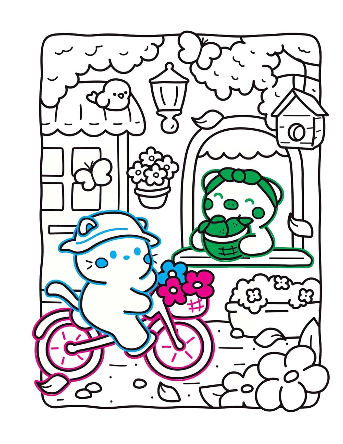 Cozy Springtime Glow-in-the-Dark Coloring