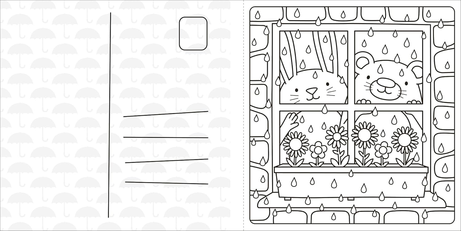 Super Cuties: A Cozy Comfy Rainy Day Coloring Book