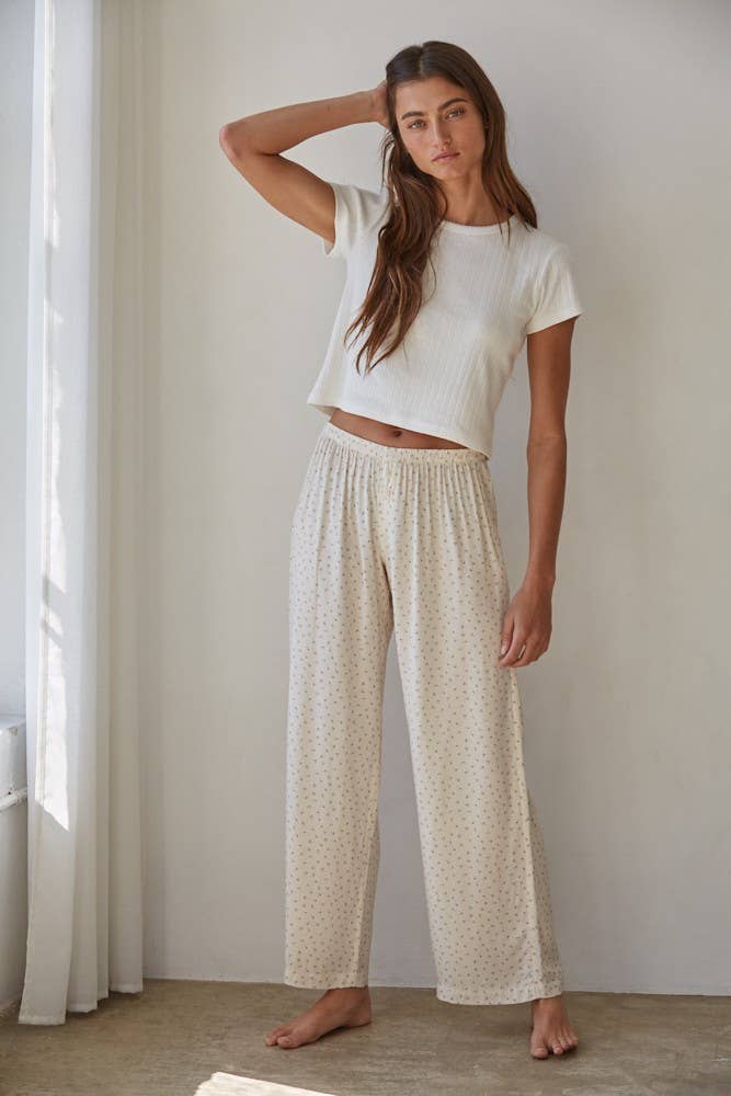 Knit Pointelle Ribbed Top