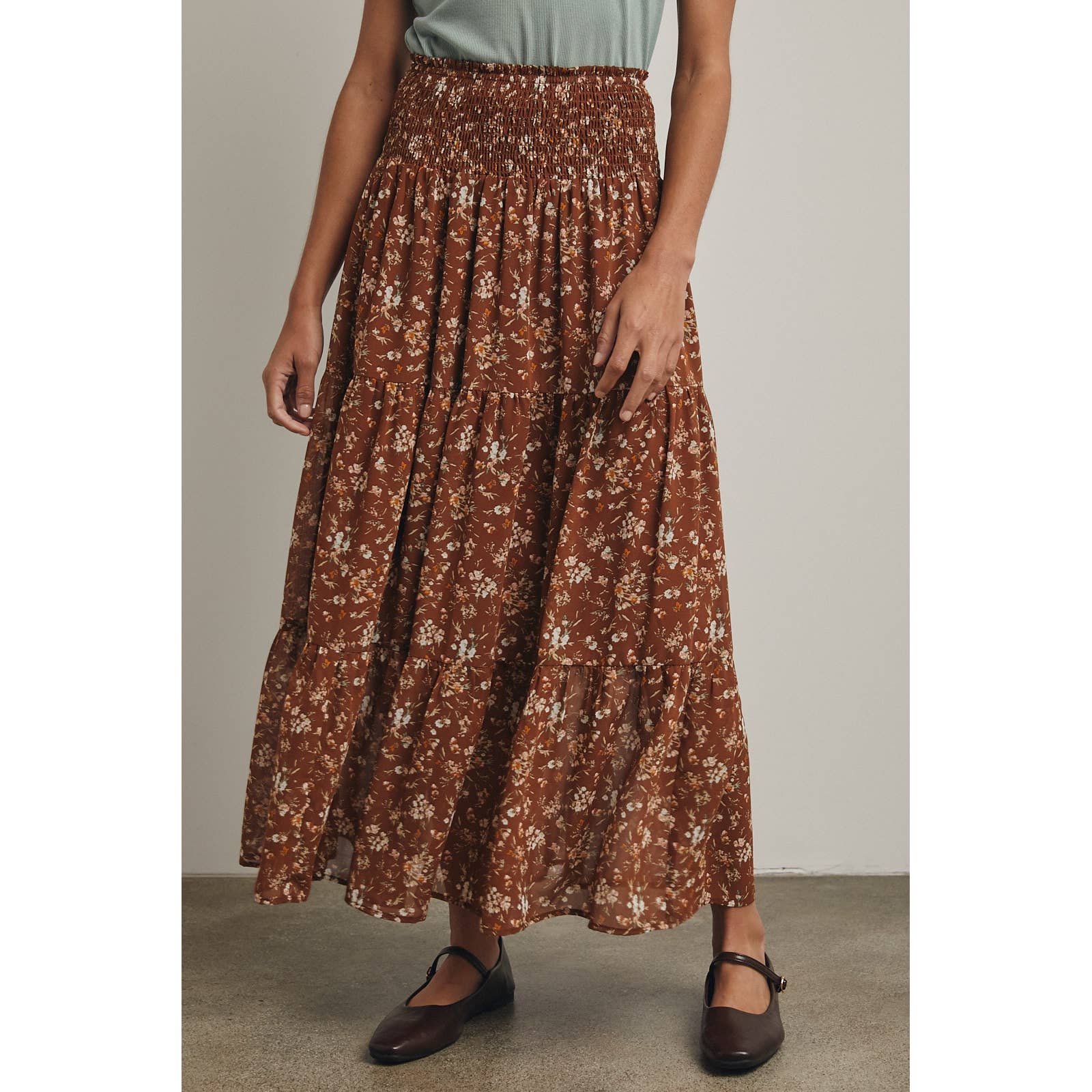 Lila Smocked Maxi Skirt