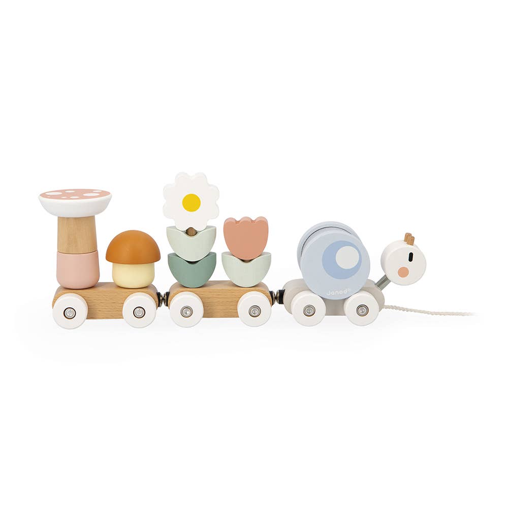 Pull-Along Stacker Train || Sweet Cocoon Snail