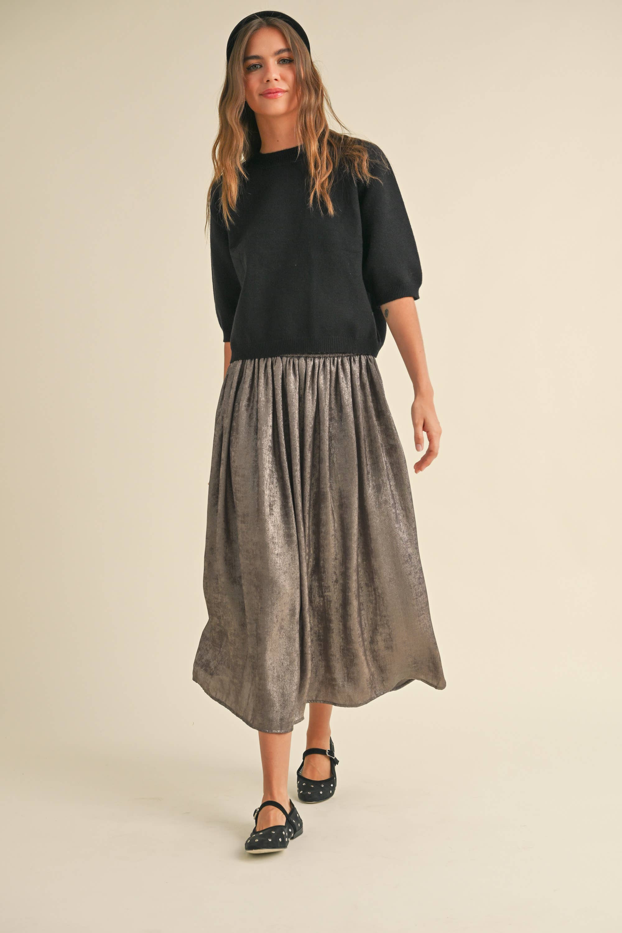 Aurora Sweater Top || Ebony