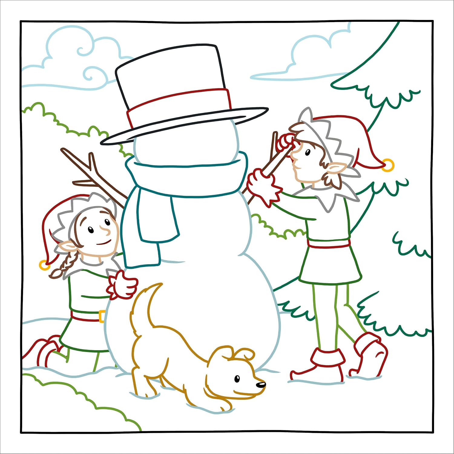 Magic Paper Coloring Book: Merry Christmas!