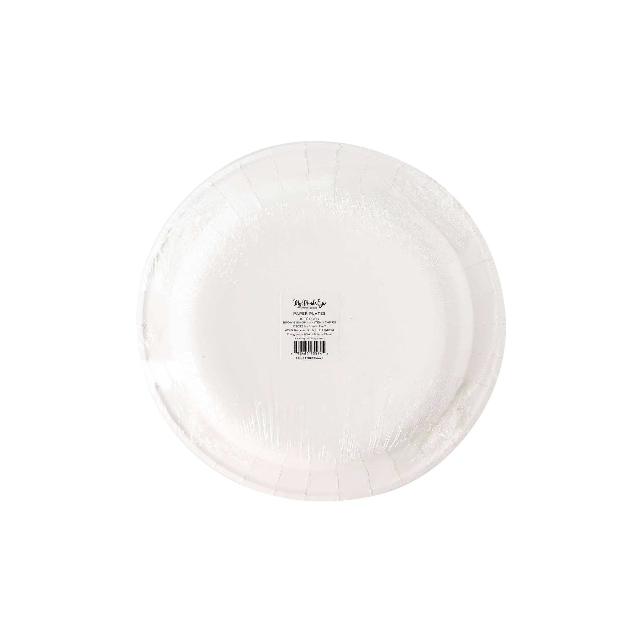 Harvest Brown Gingham Plate