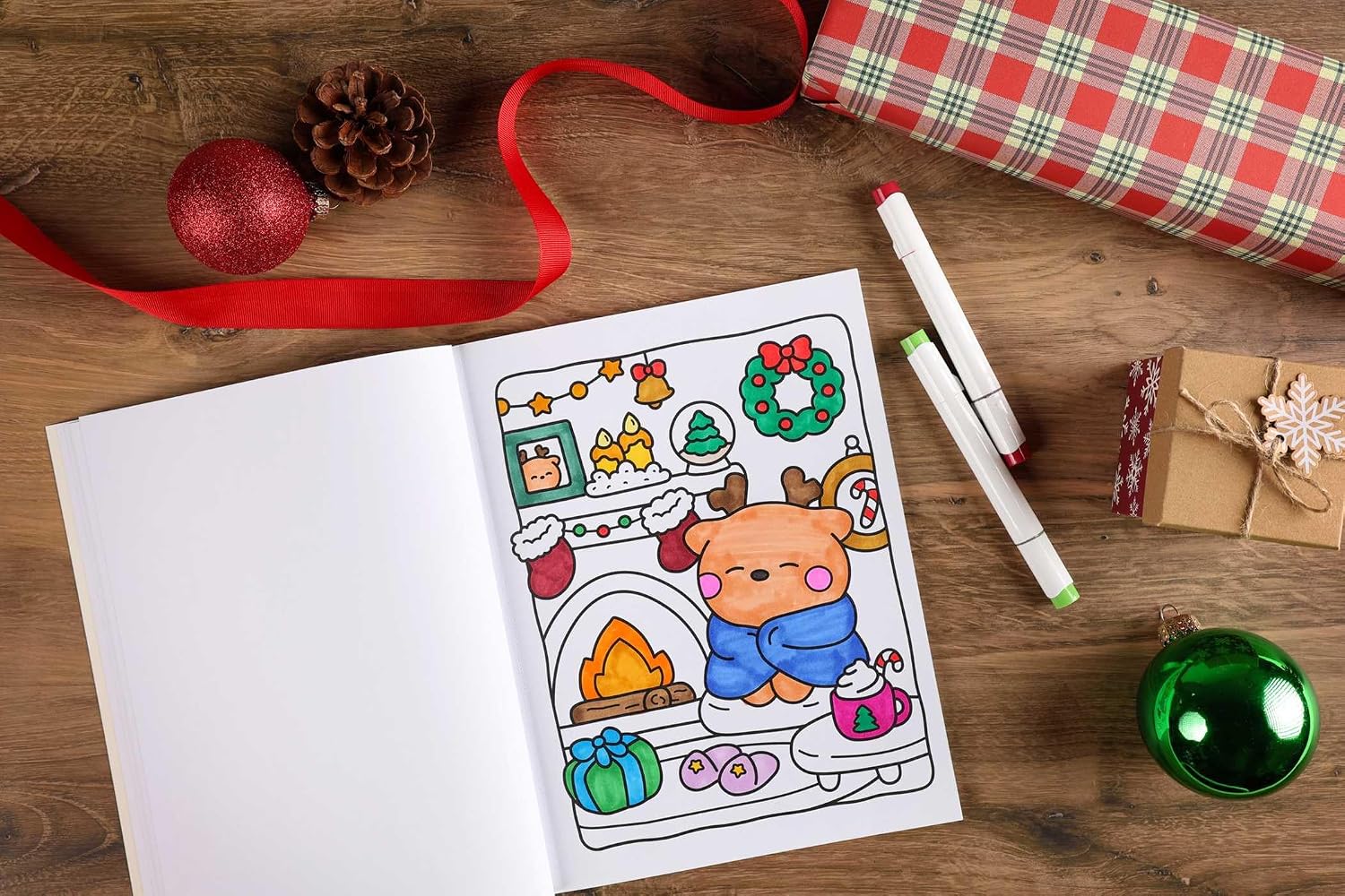 Cozy Christmas Glow-in-the-Dark Coloring