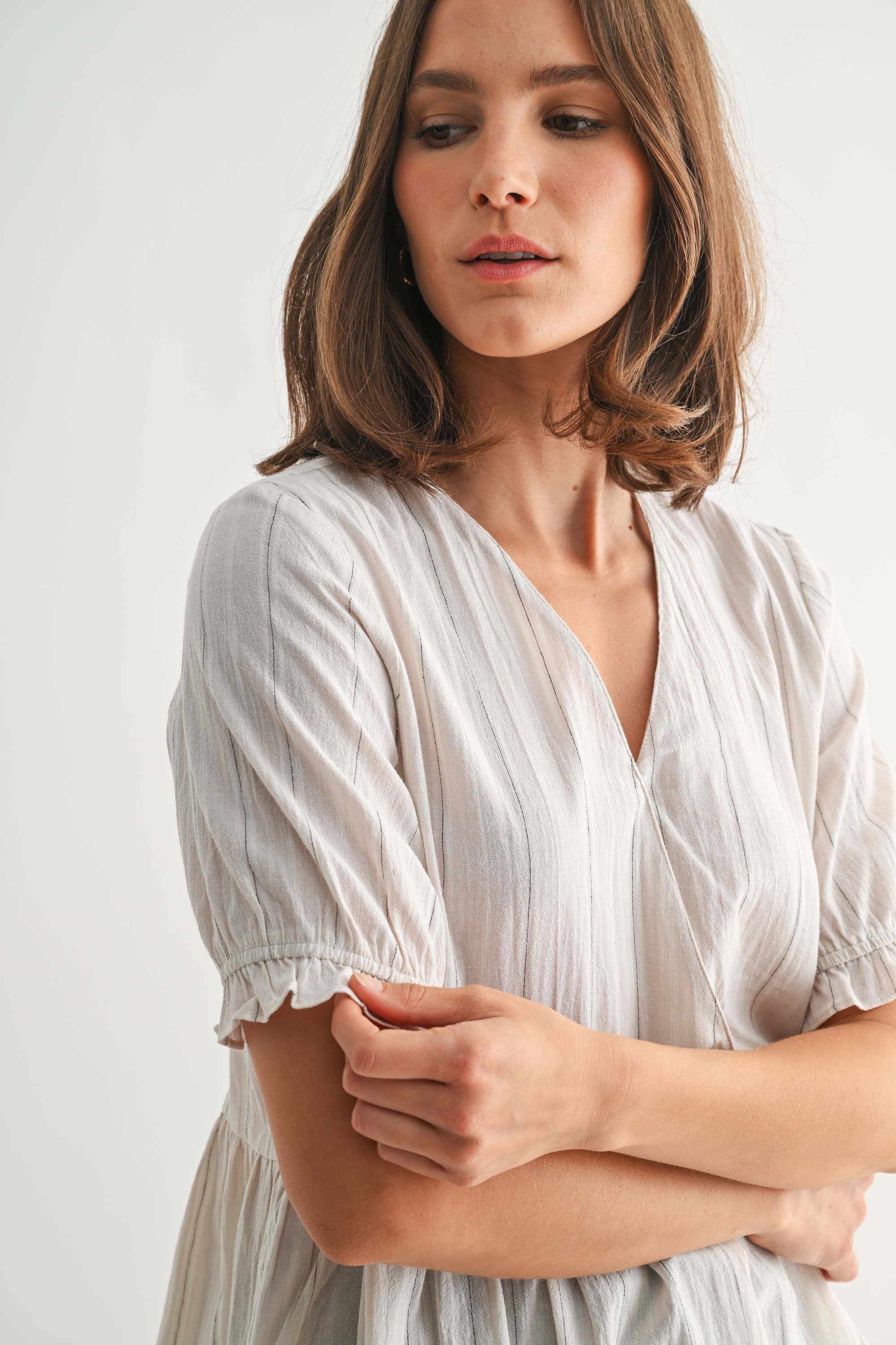 Striped Peplum Top