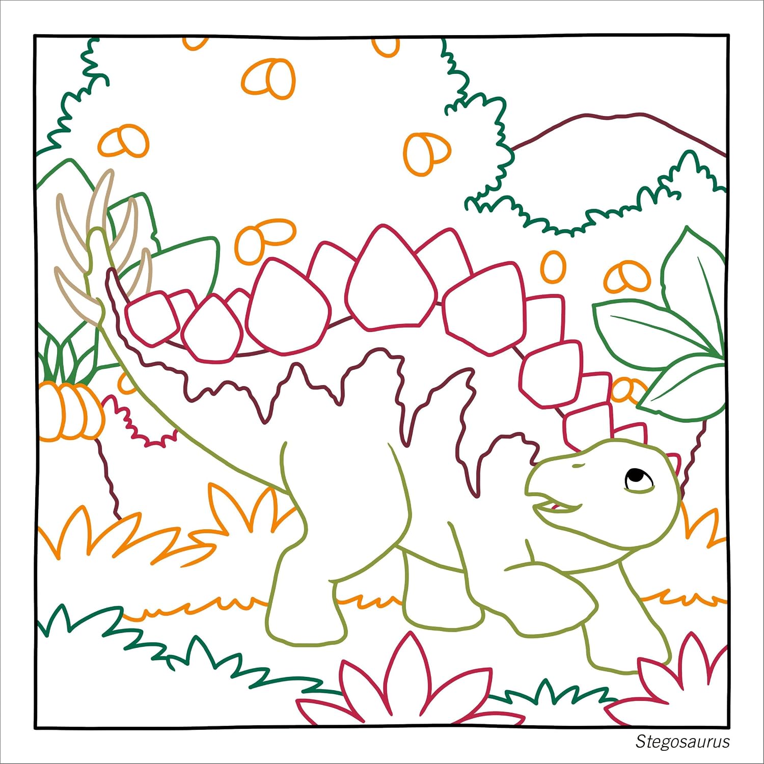 Magic Paper Coloring Book: Dinosaurs