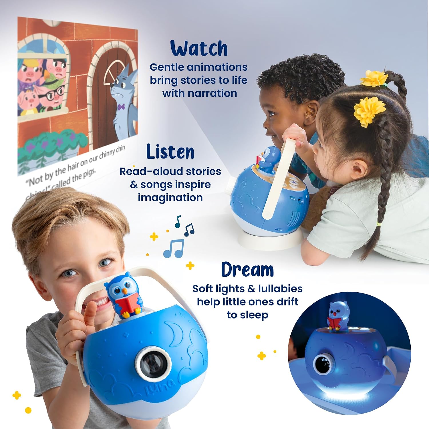 Luna - Kids Book Projector Blue