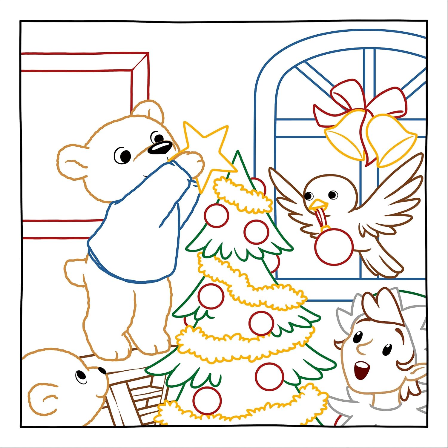 Magic Paper Coloring Book: Merry Christmas!