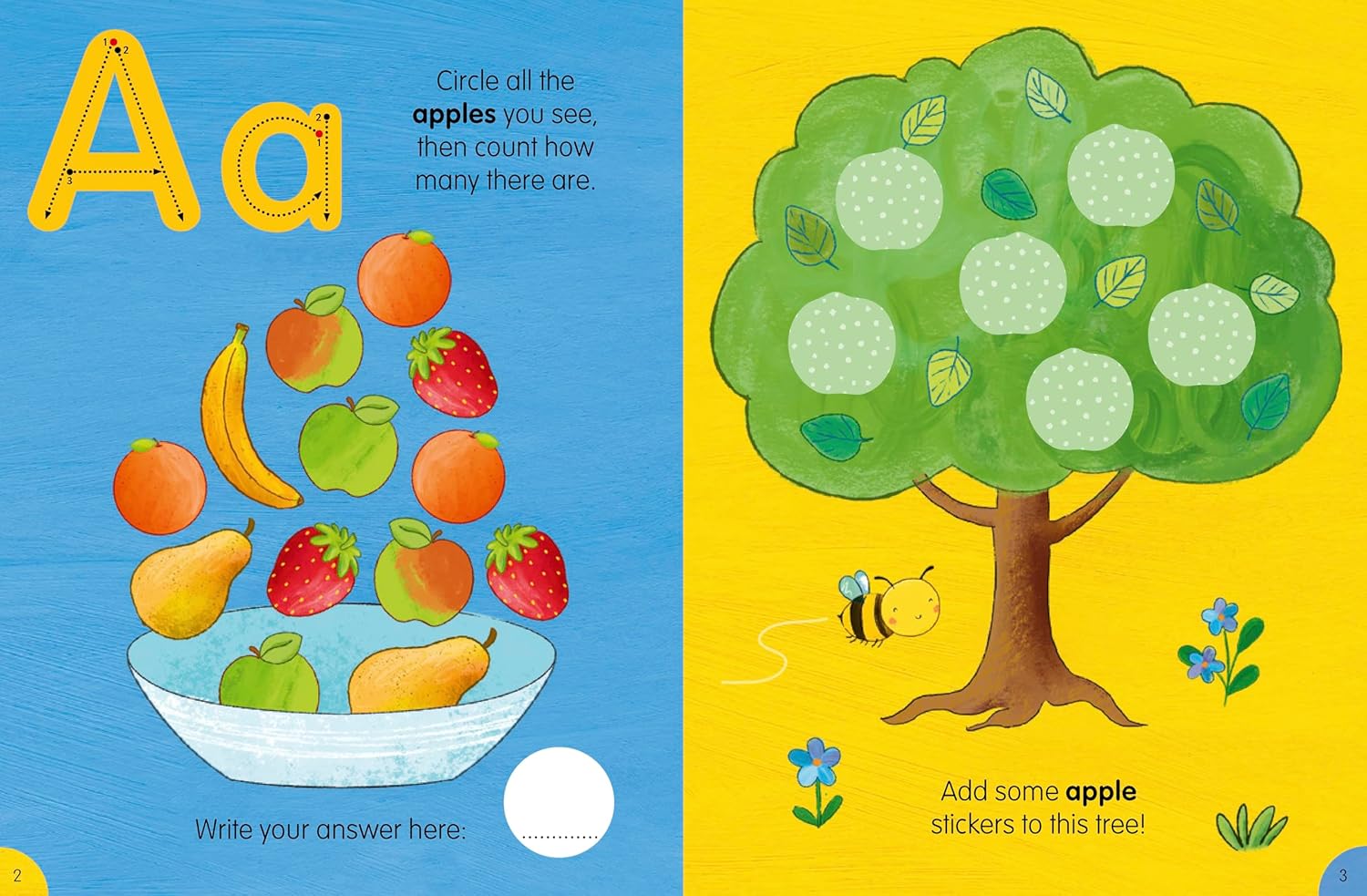 A is for Apple Sticker Activity Book