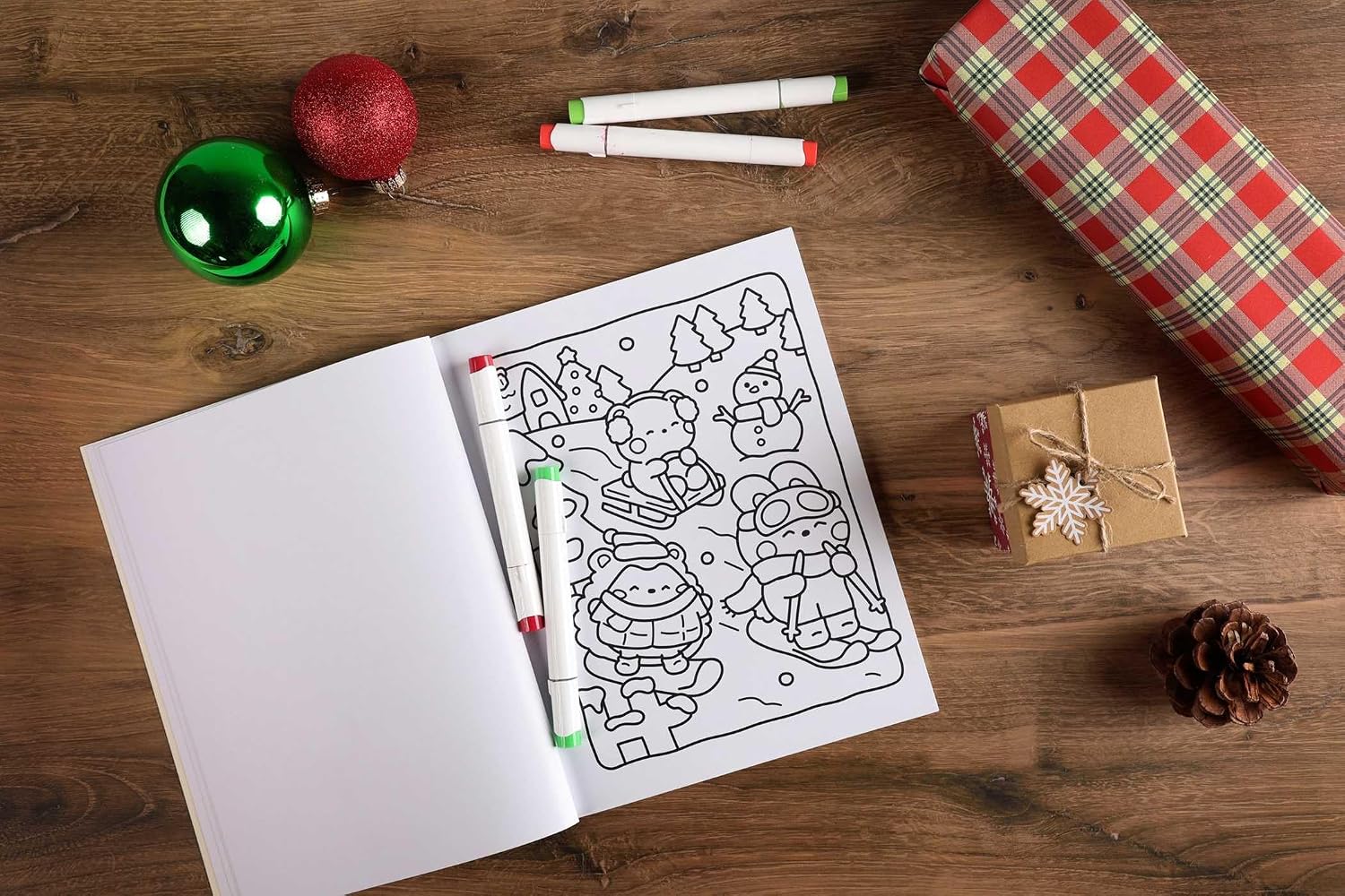 Cozy Christmas Glow-in-the-Dark Coloring