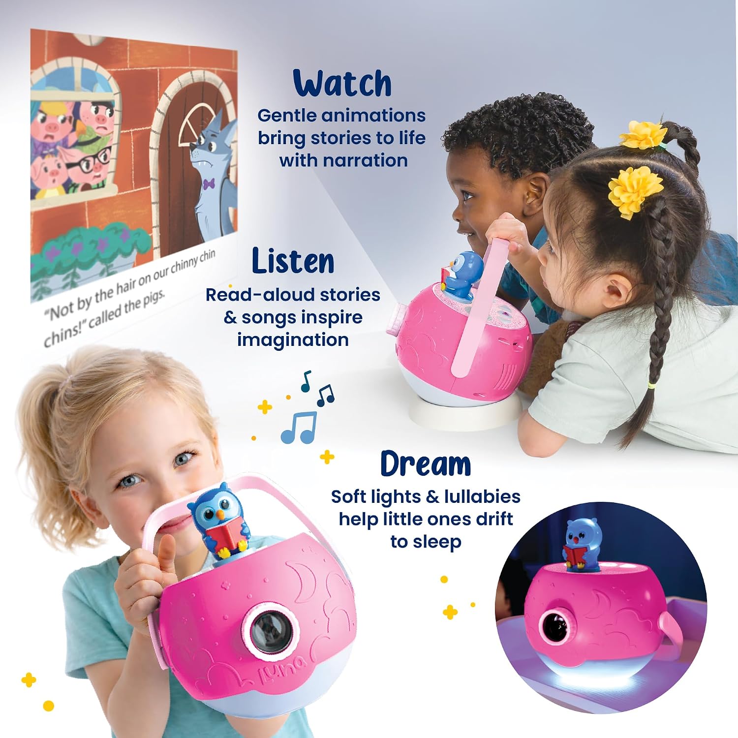 Luna - Kids Book Projector Pink