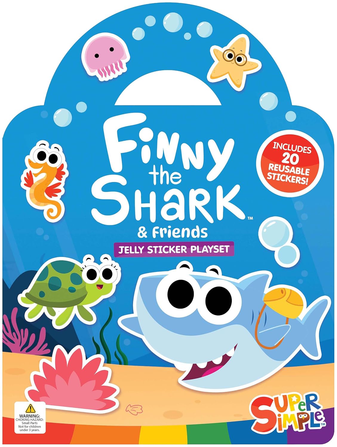 Super Simple Finny the Shark & Friends Jelly Sticker Playset