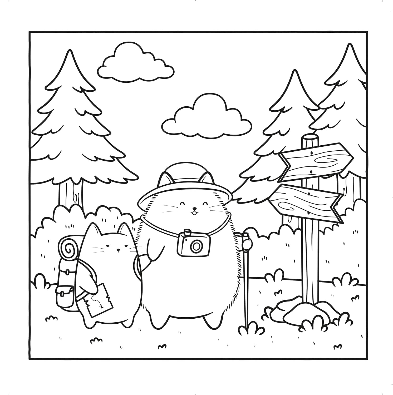 Cozy Kitty Friends: Cute and Very Cozy Colouring