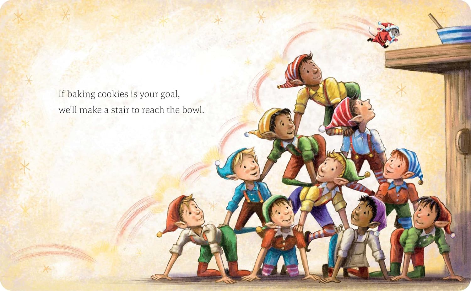 Santa Mouse Bakes Christmas Cookies