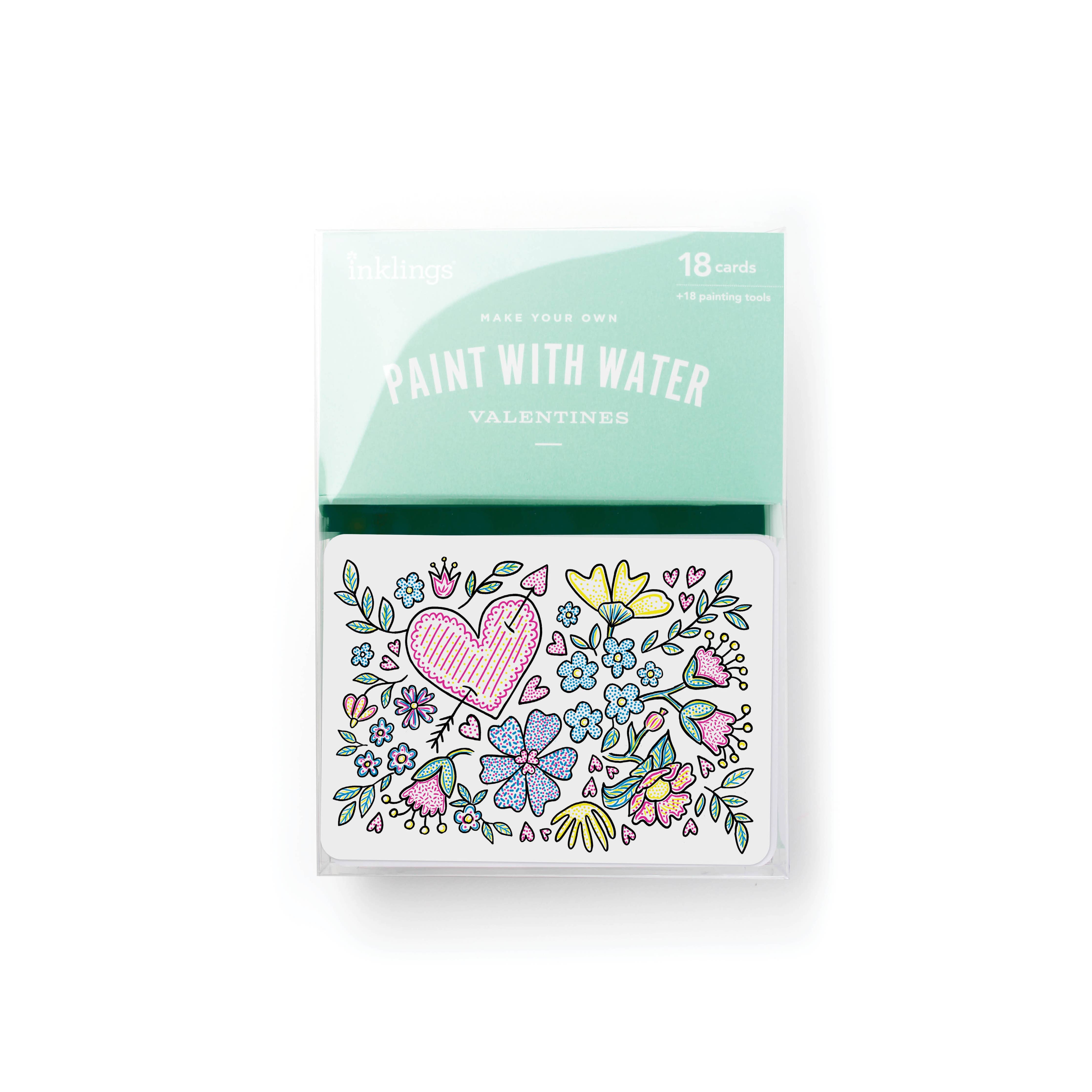 Paint with Water Valentine Cards | Floral