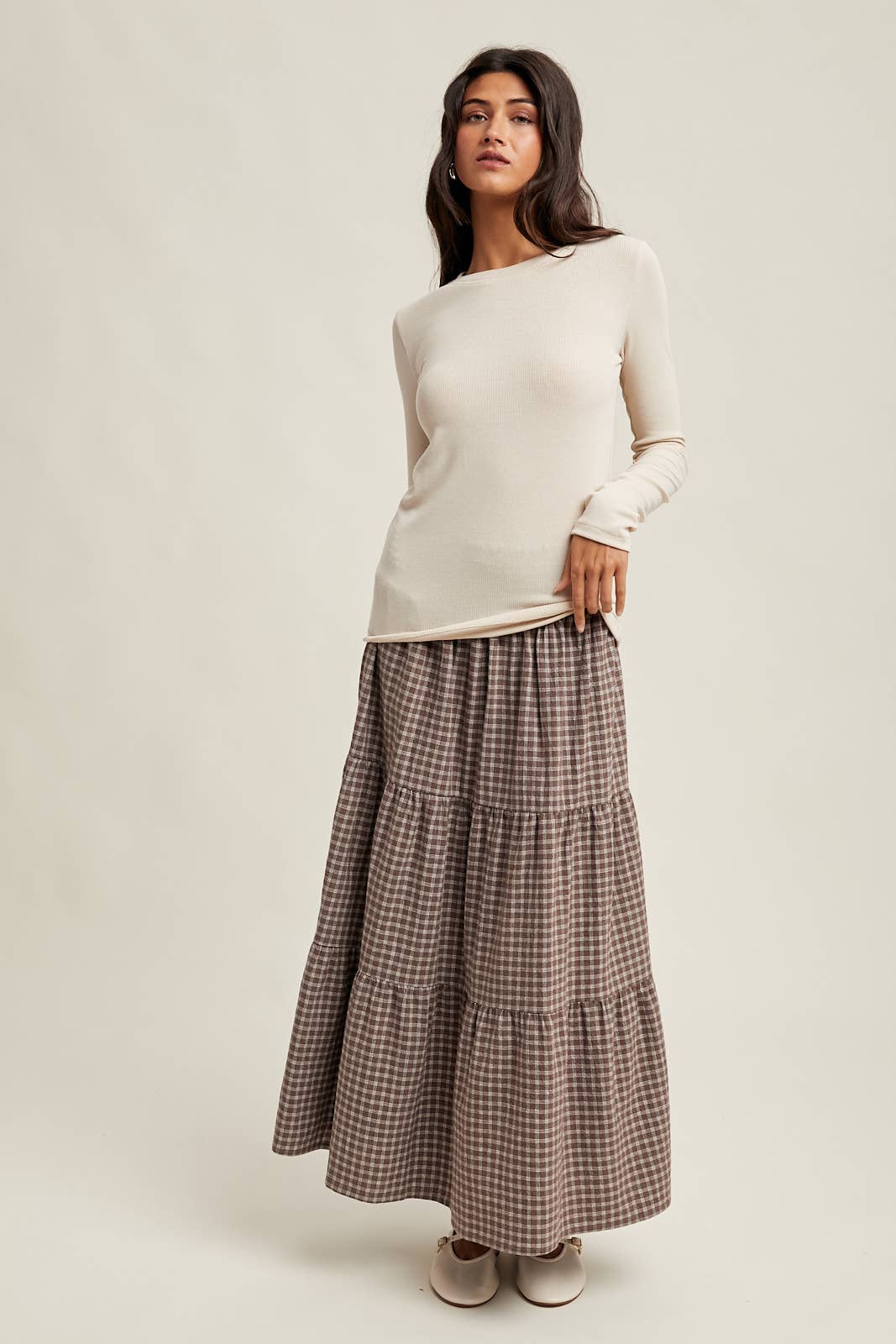 Wren Ribbed Long Sleeve || Oatmeal
