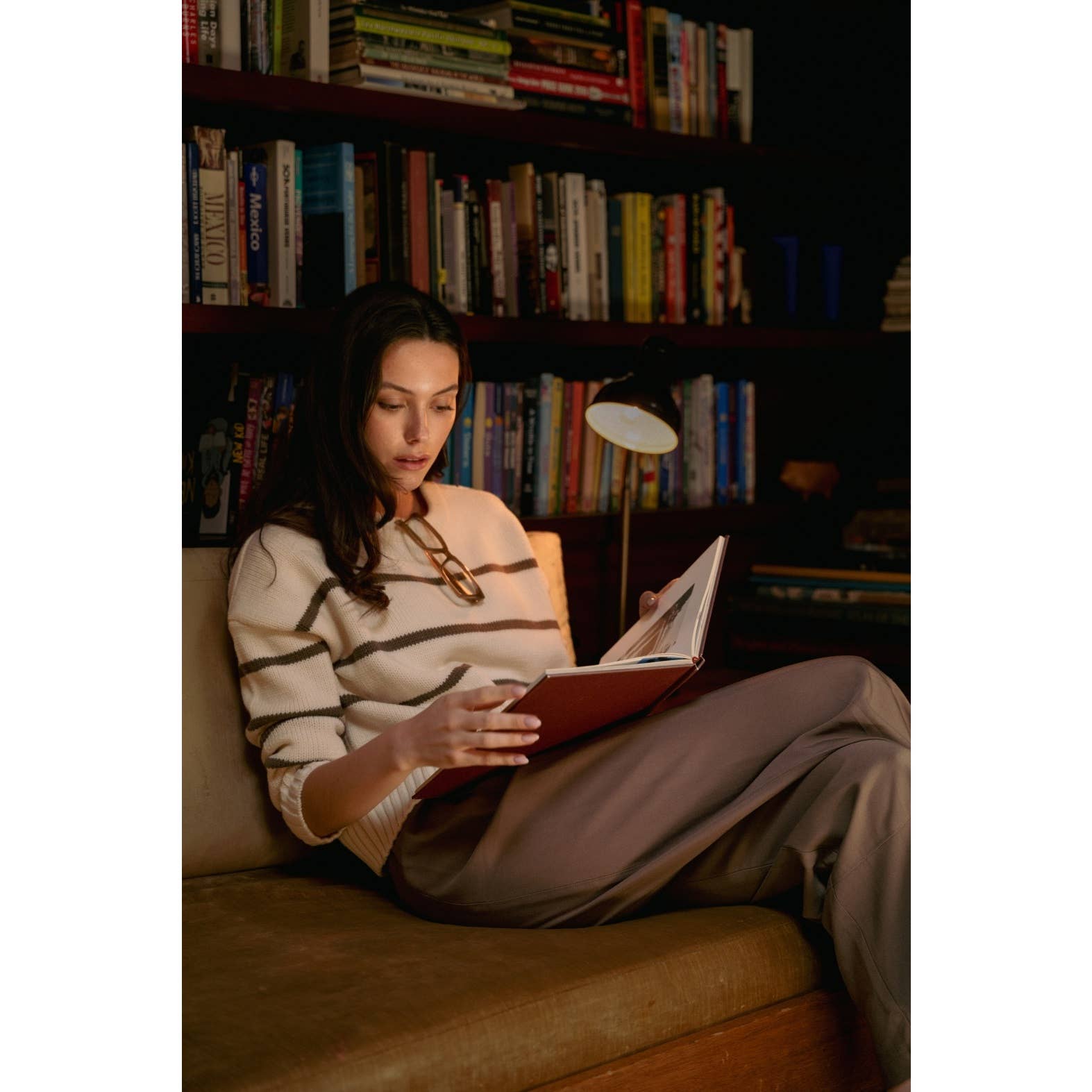 Stripe Cew Neck Pullover