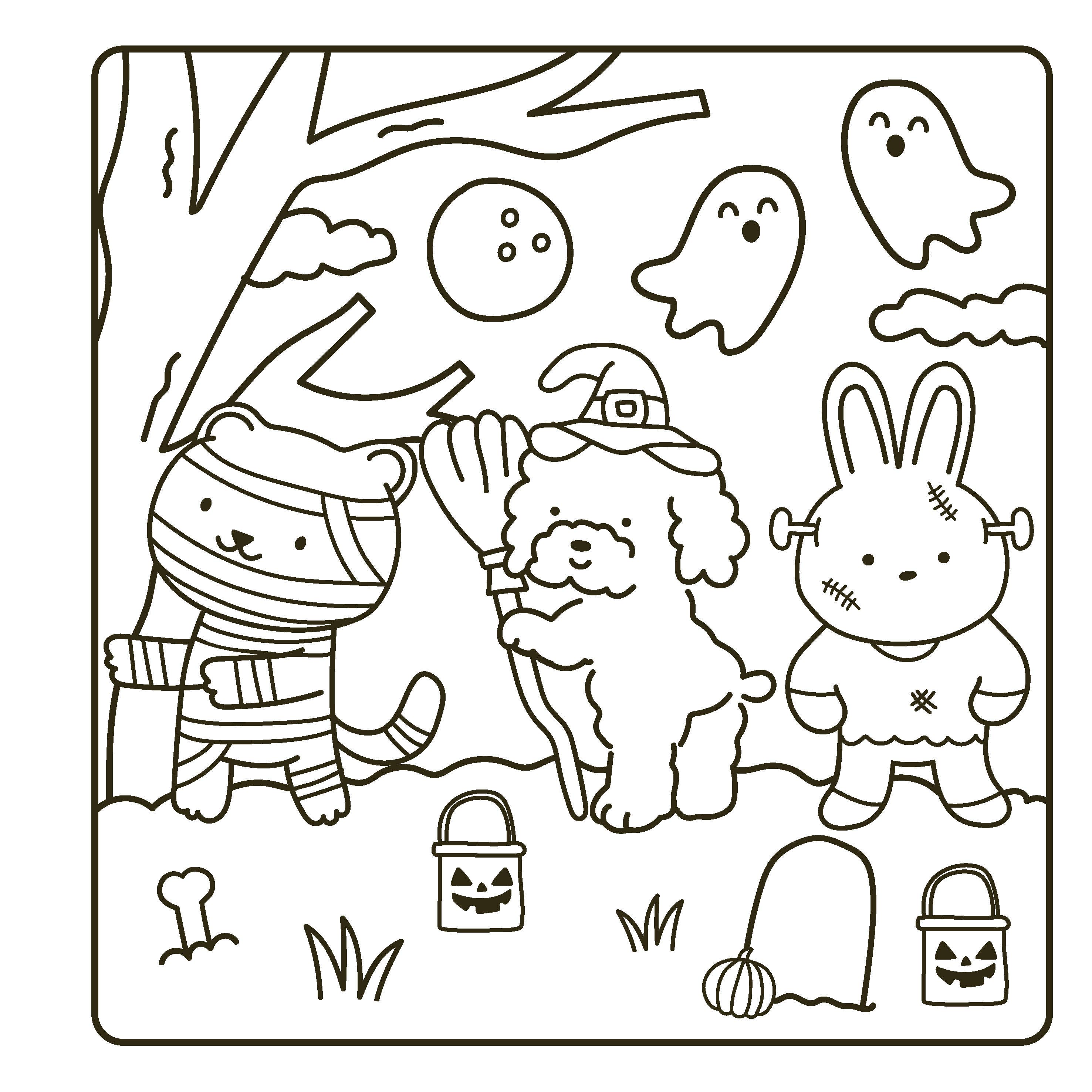 Sweet & Scary Coloring Book