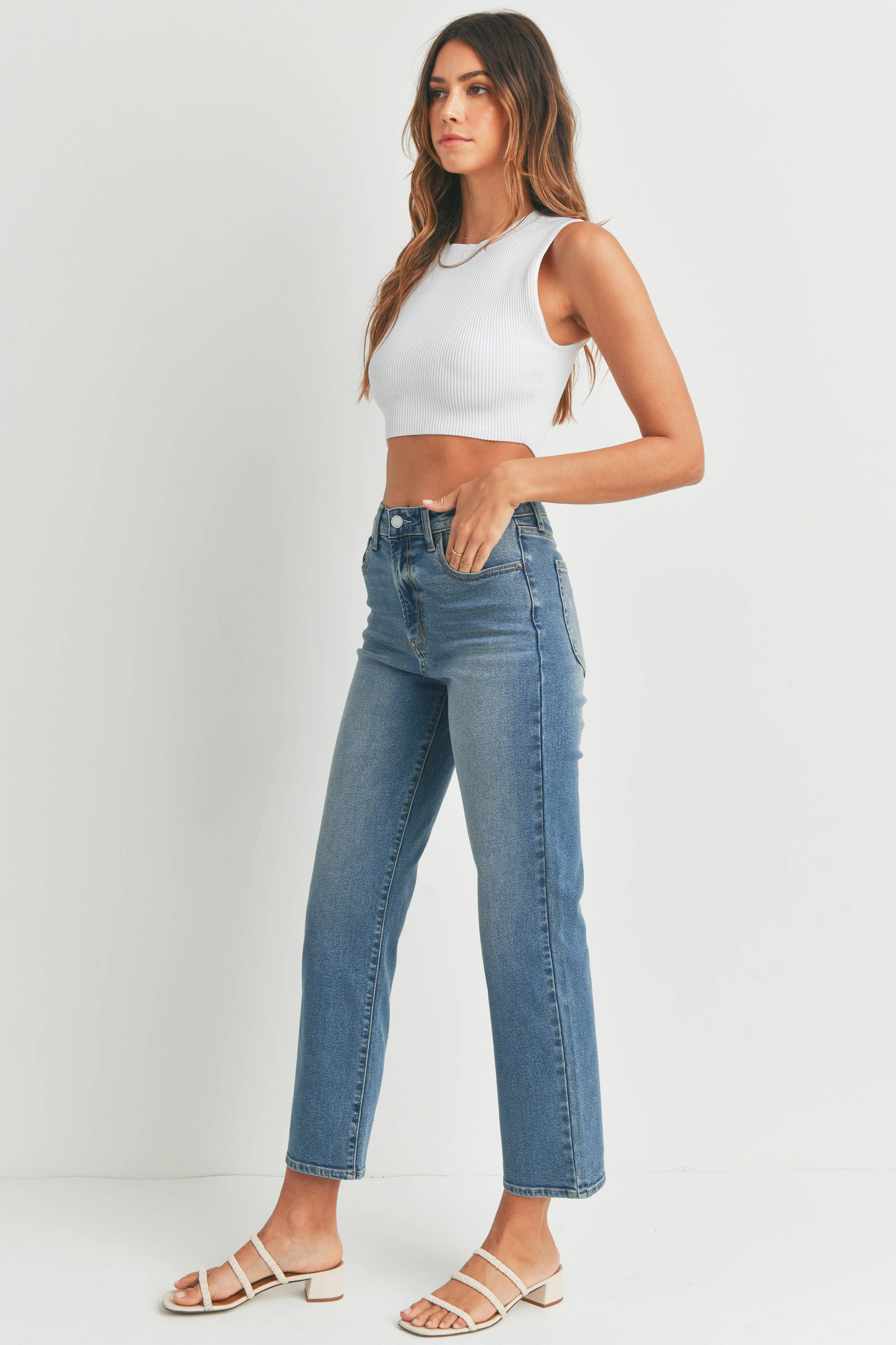 High Rise Vintage Straight Leg Jean