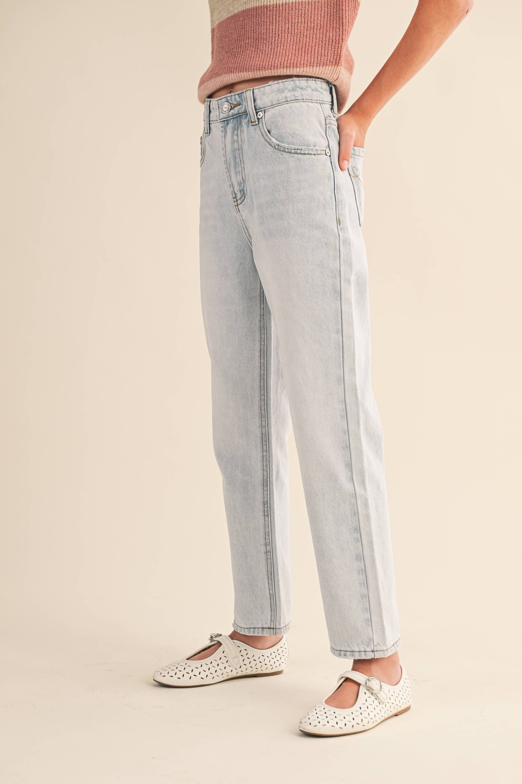 Tween Straight Light Wash Denim