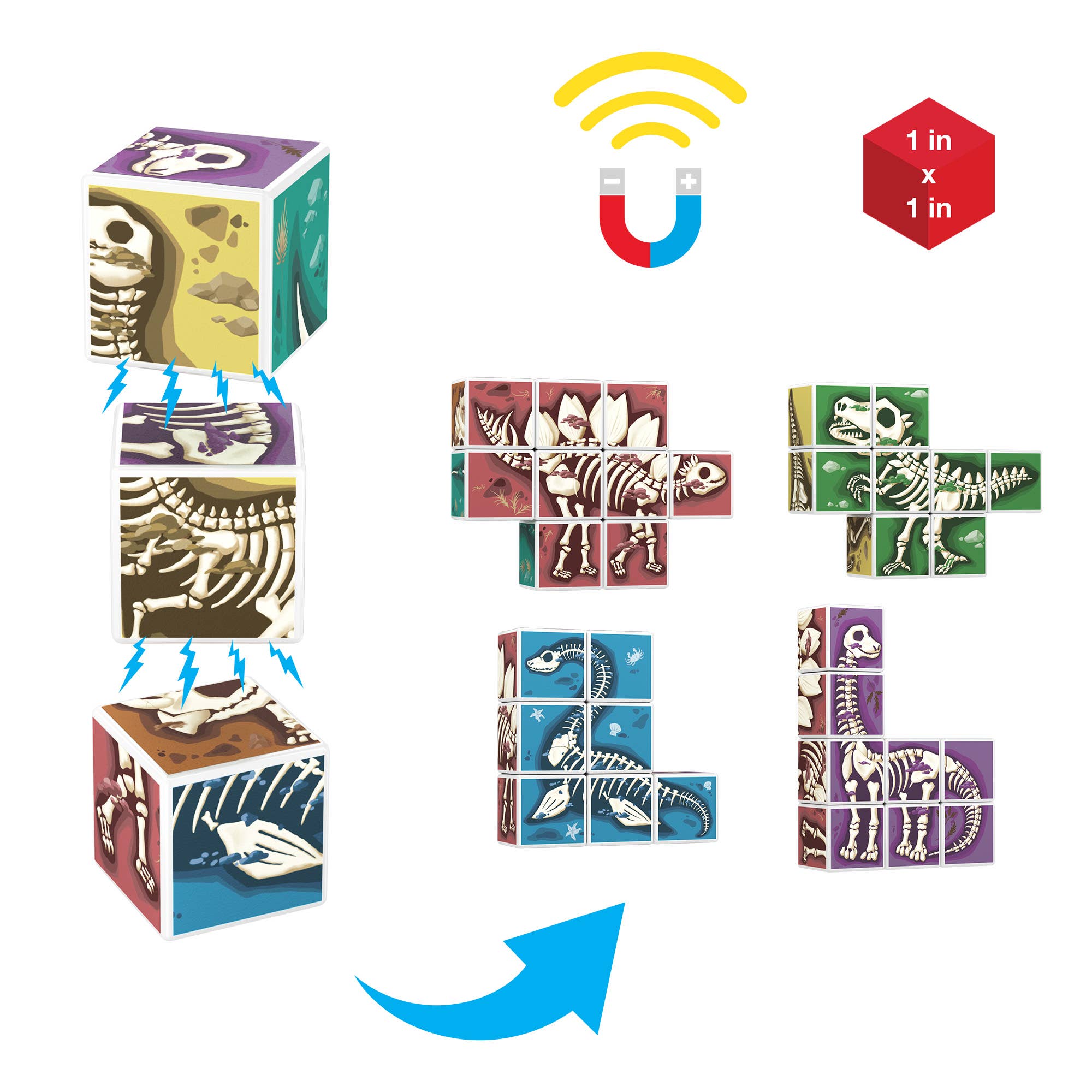 9 - Piece Block Puzzle Magnetic Cubes