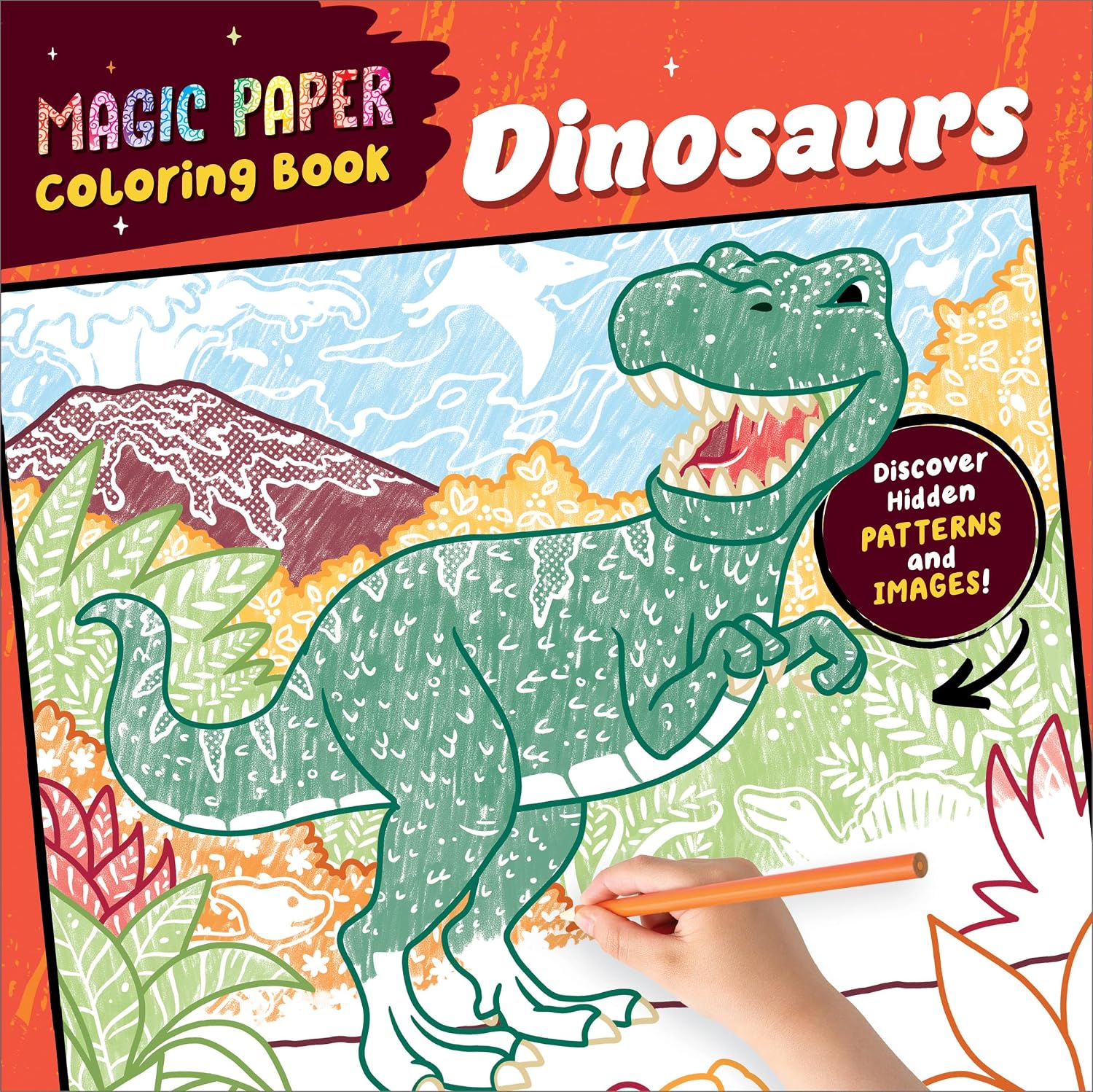Magic Paper Coloring Book: Dinosaurs