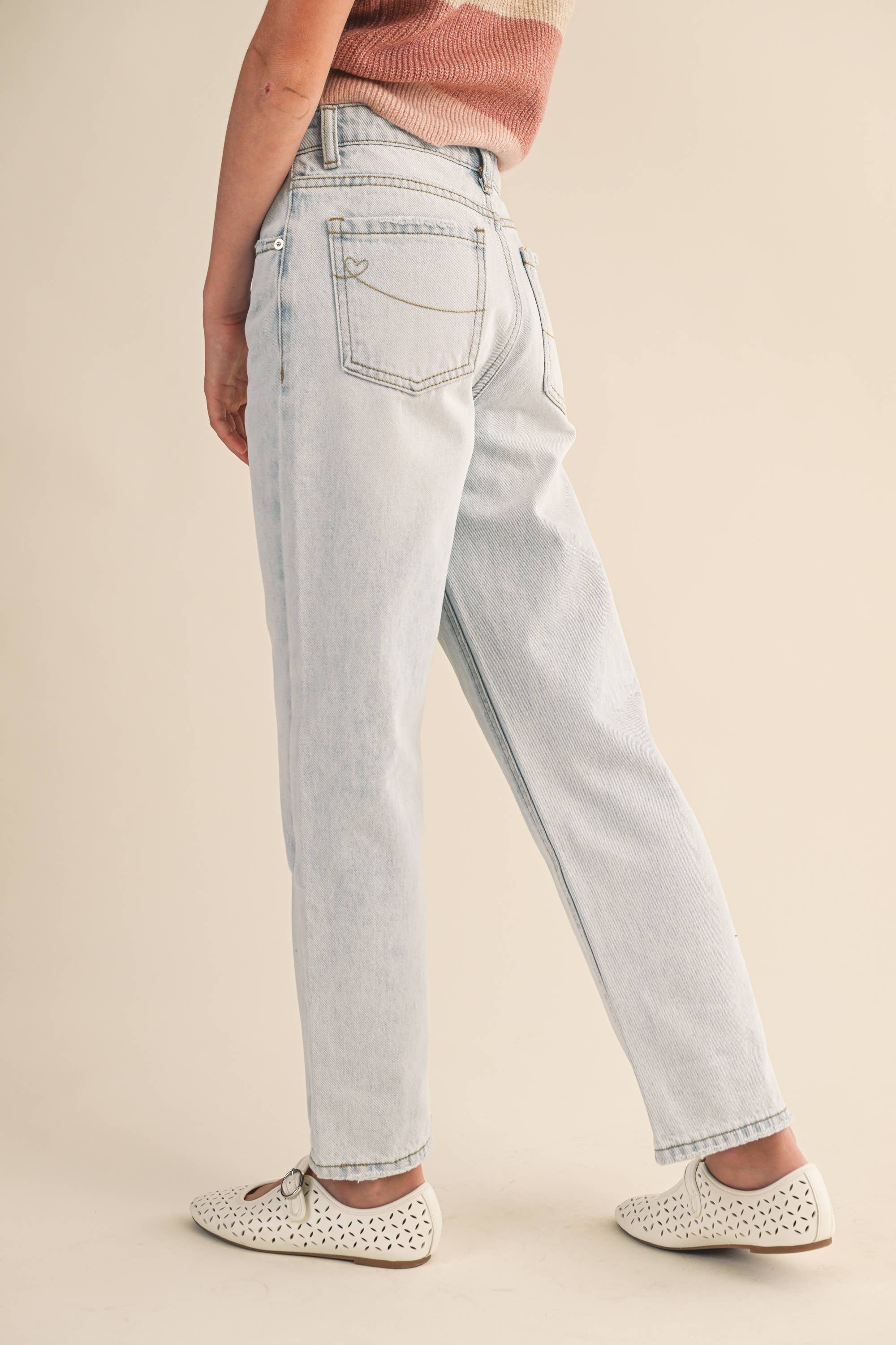 Tween Straight Light Wash Denim