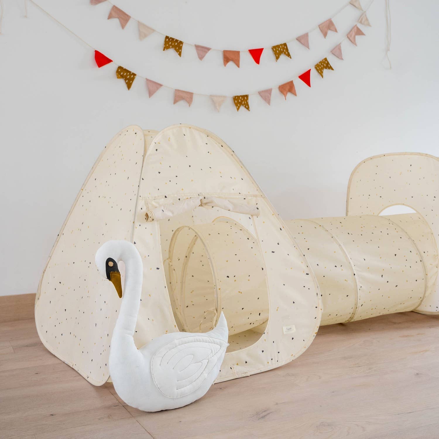 3-in-1 Play Tent & Tunnel Set || Terrazzo Beige