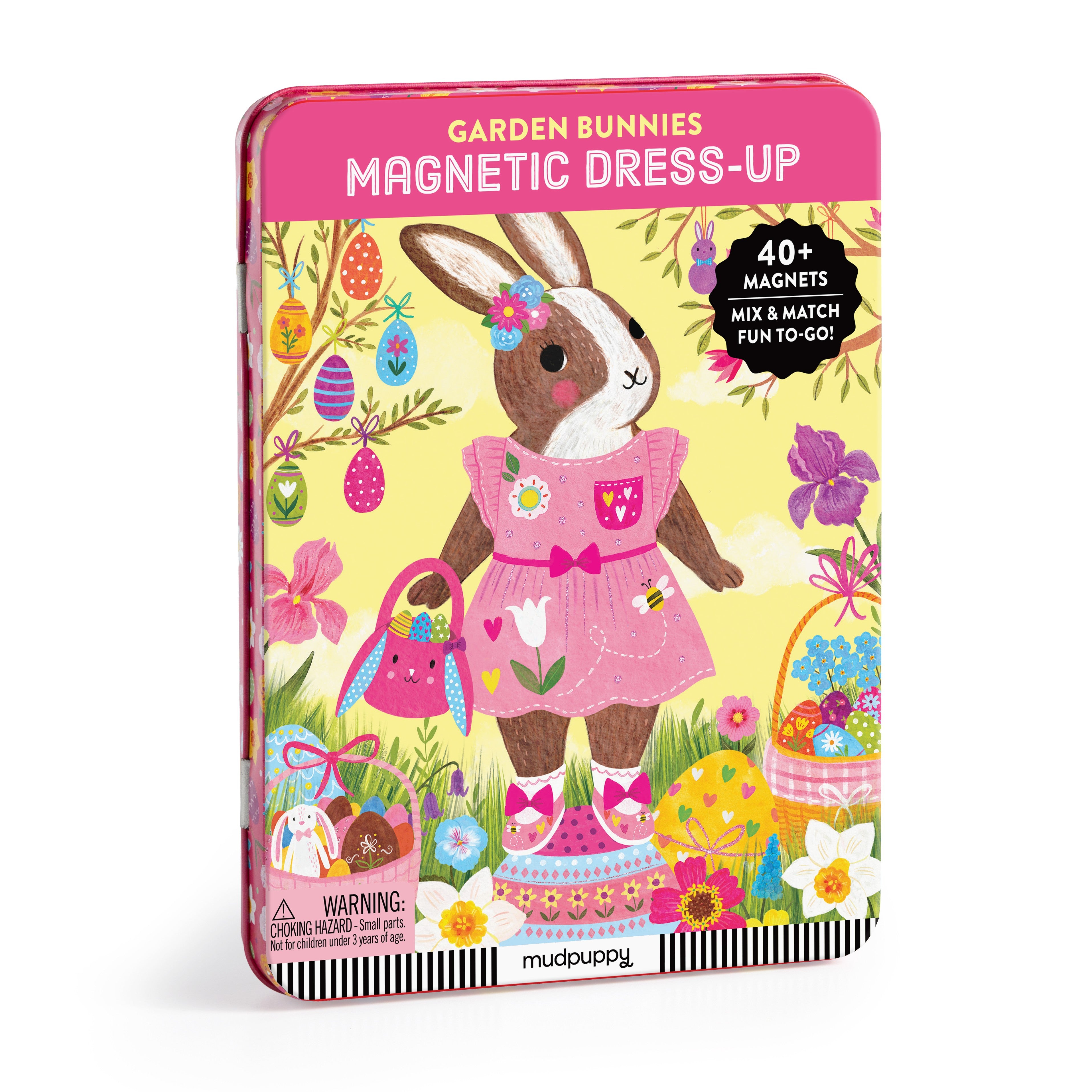 Magnet Tin Figure Garden Bunnies