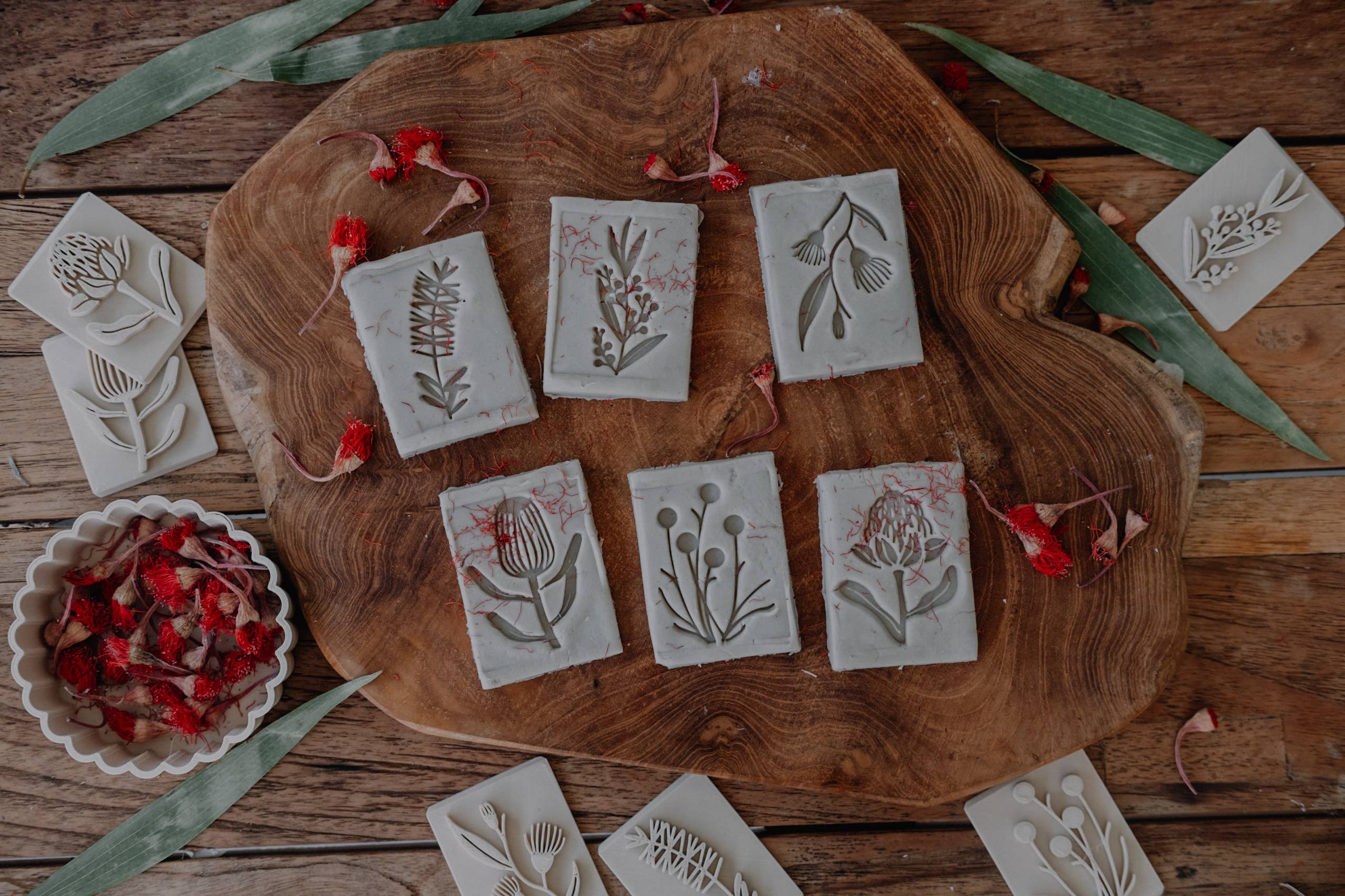 Native Flower Playdough Stamp Set