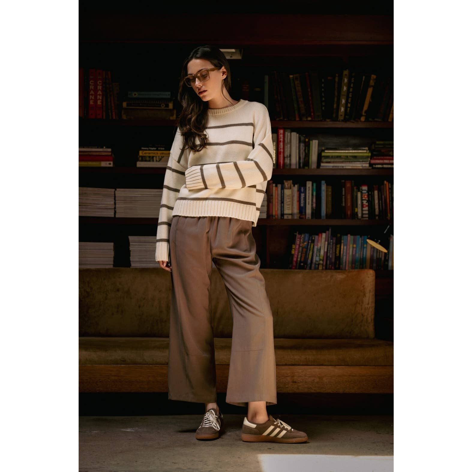 Stripe Cew Neck Pullover