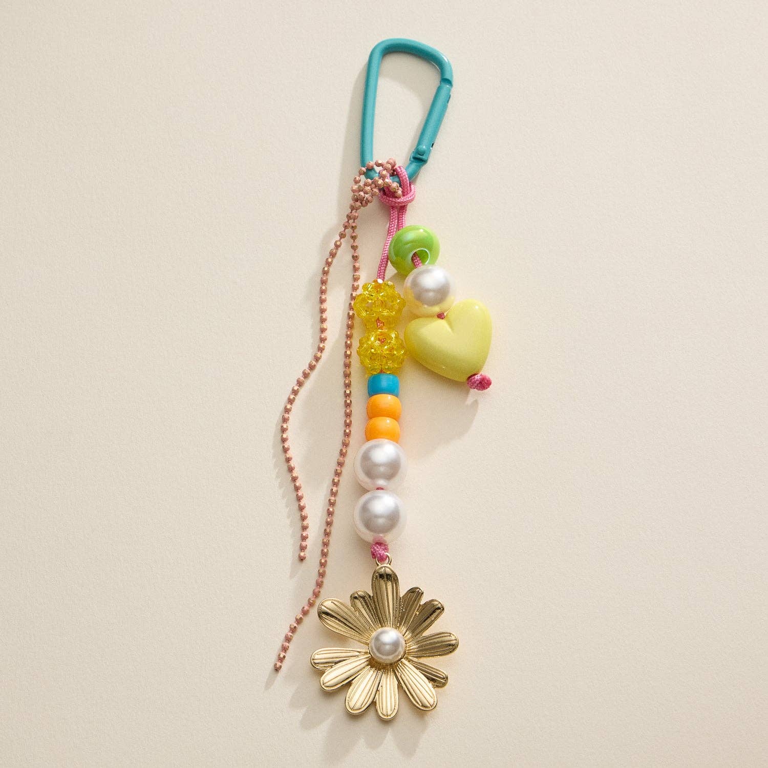 Daisy & Heart Bag Charm