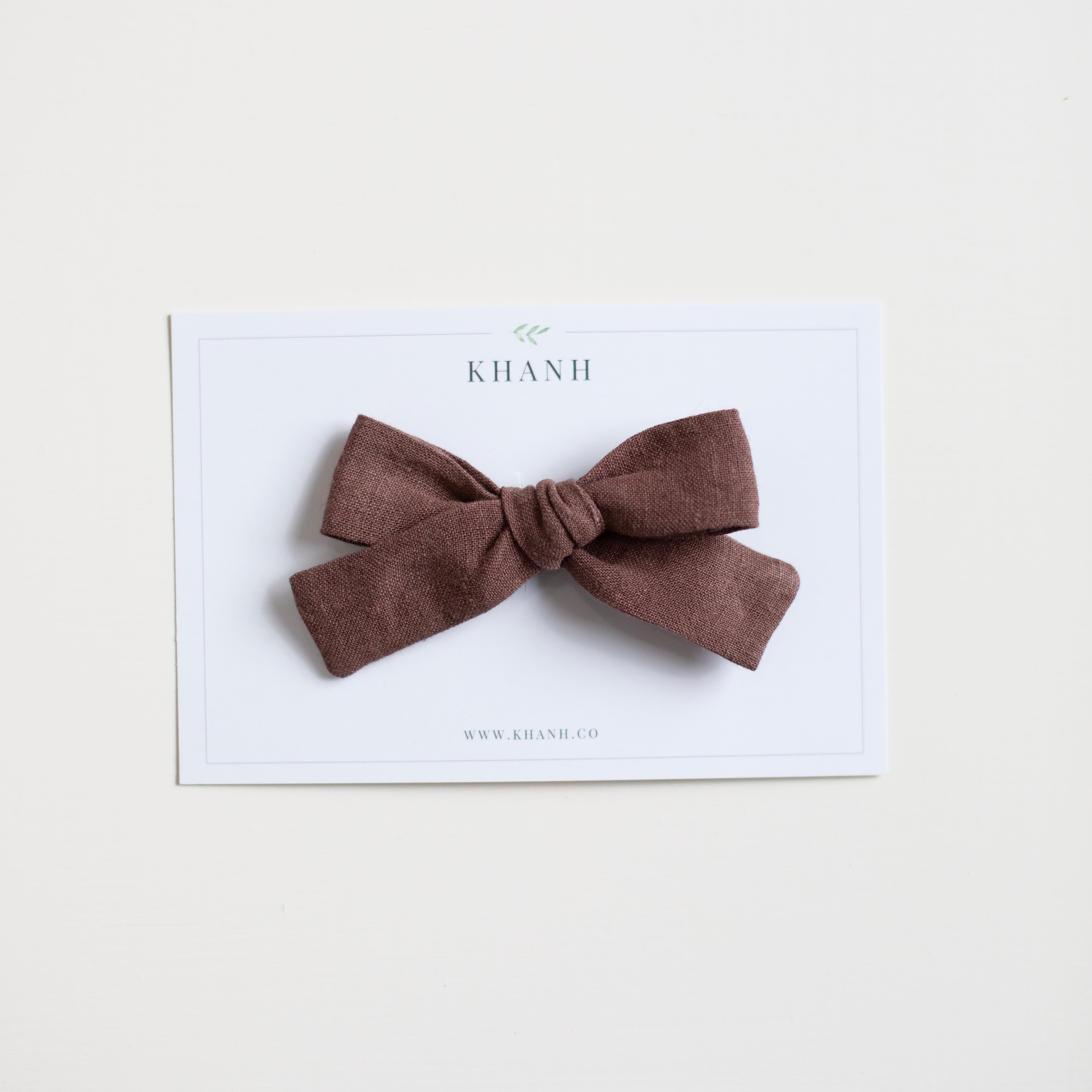 Cocoa || Medium Hand-Tied Bow