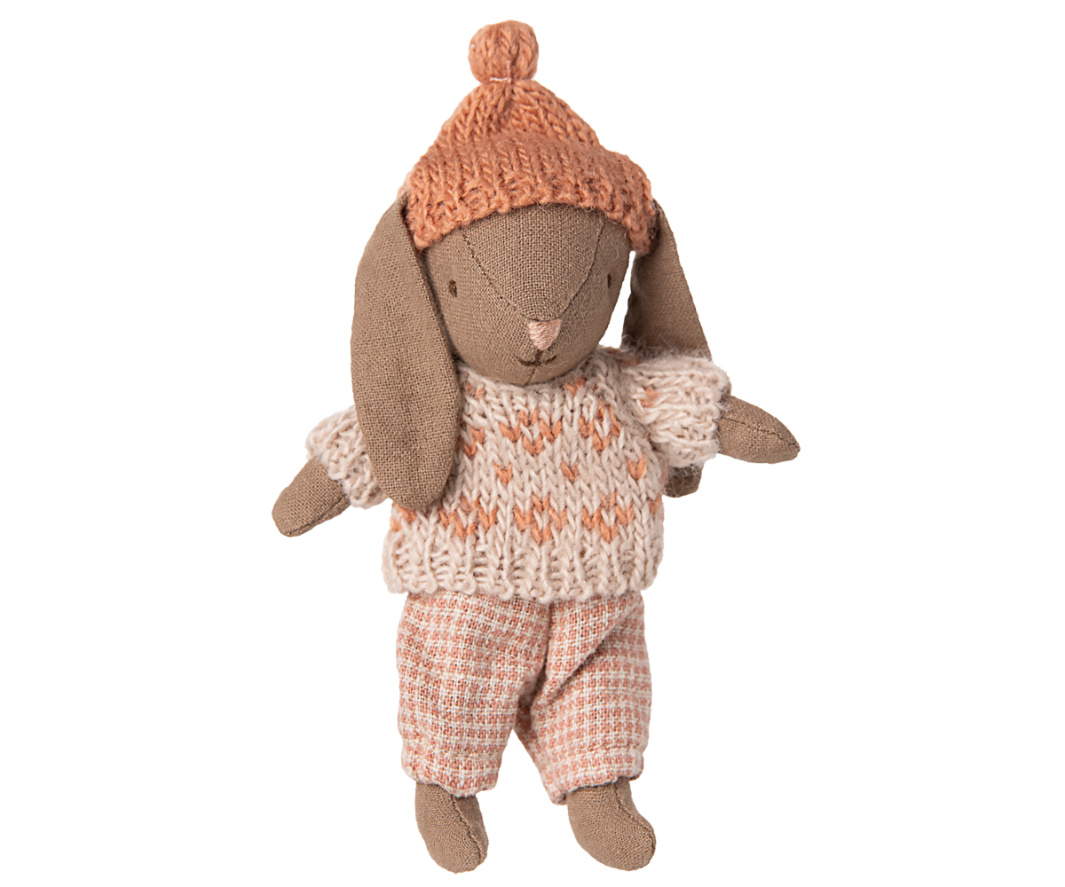 Winter bunny, Micro - Brown - Rose