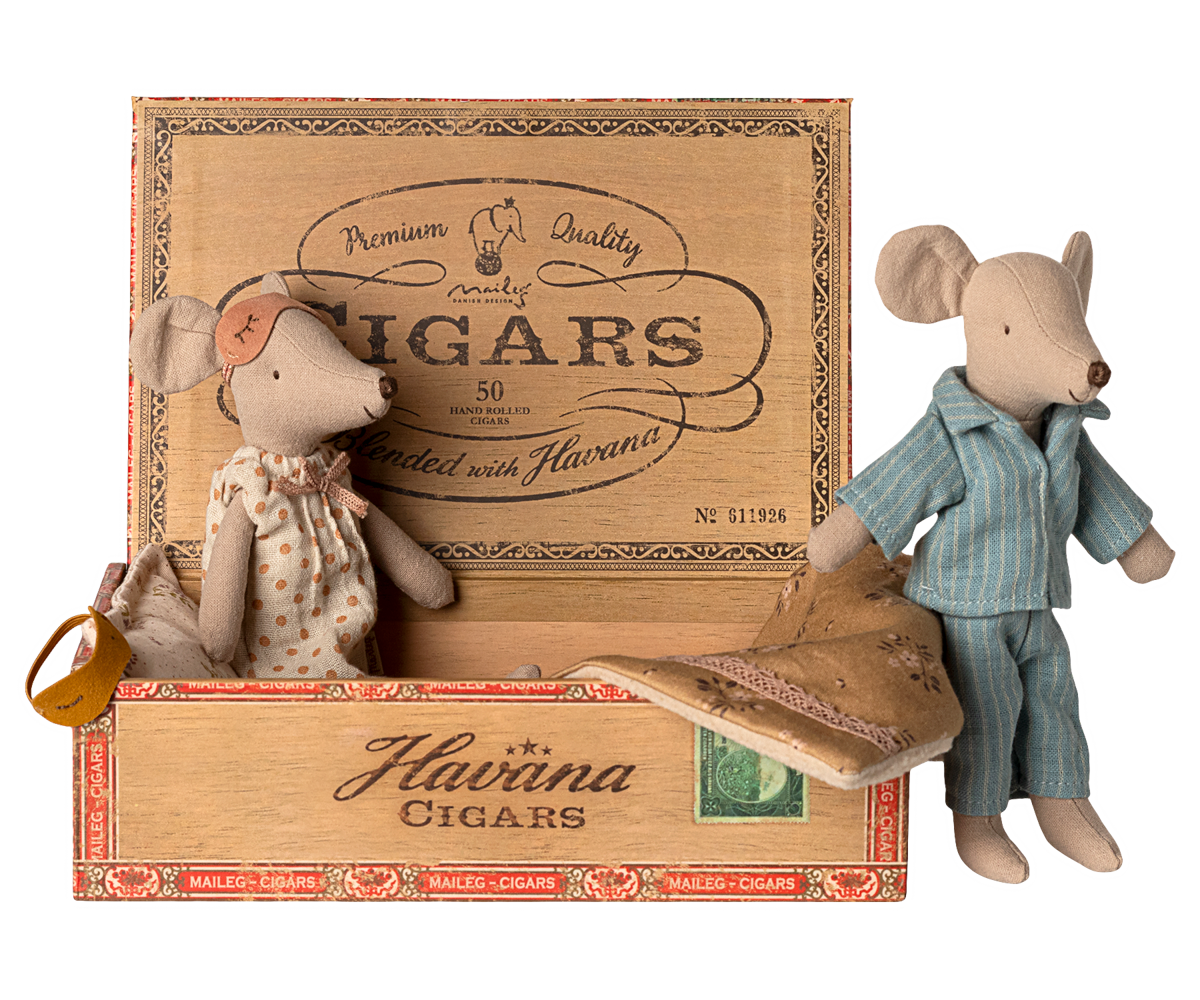 Mum & Dad mice in cigarbox (2025)