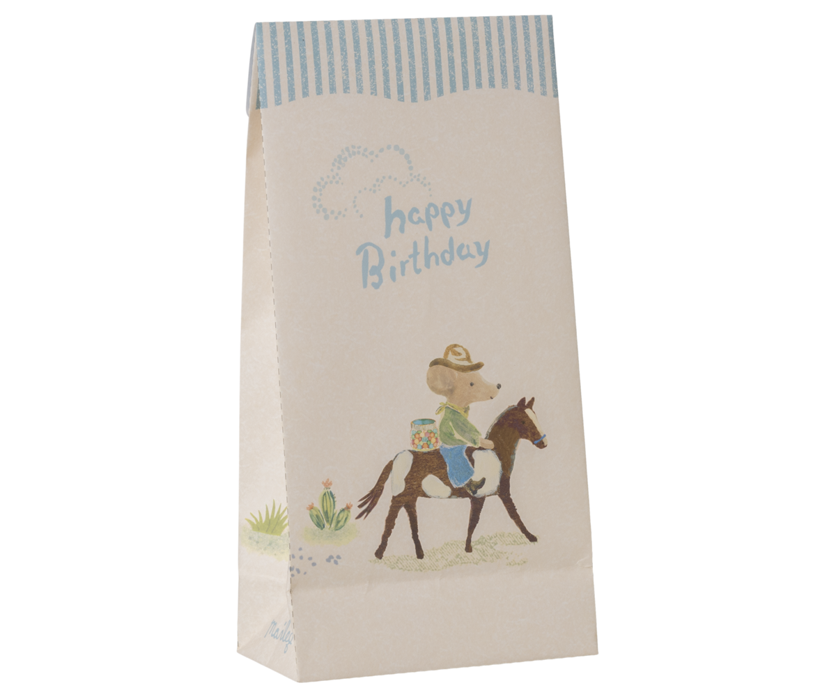 Goodie bag - Happy birthday - Cowboy, 12 pcs.