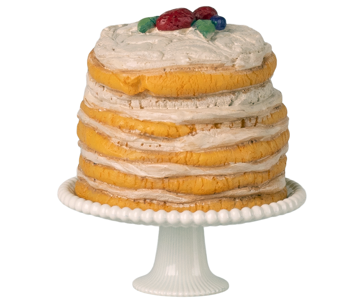 Party cake and cake stand, Mouse - Off white