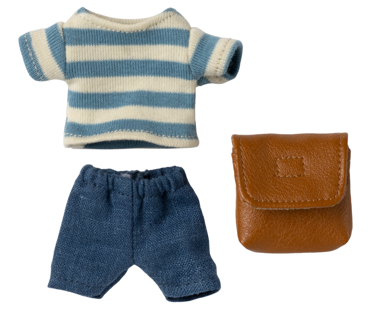 Clothes and bag, Big brother mouse - Brown