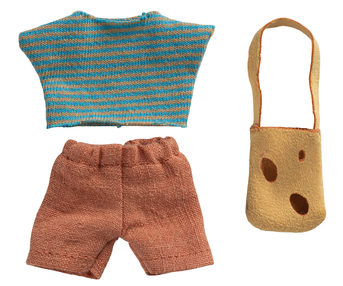 Clothes and bag, Little brother mouse
