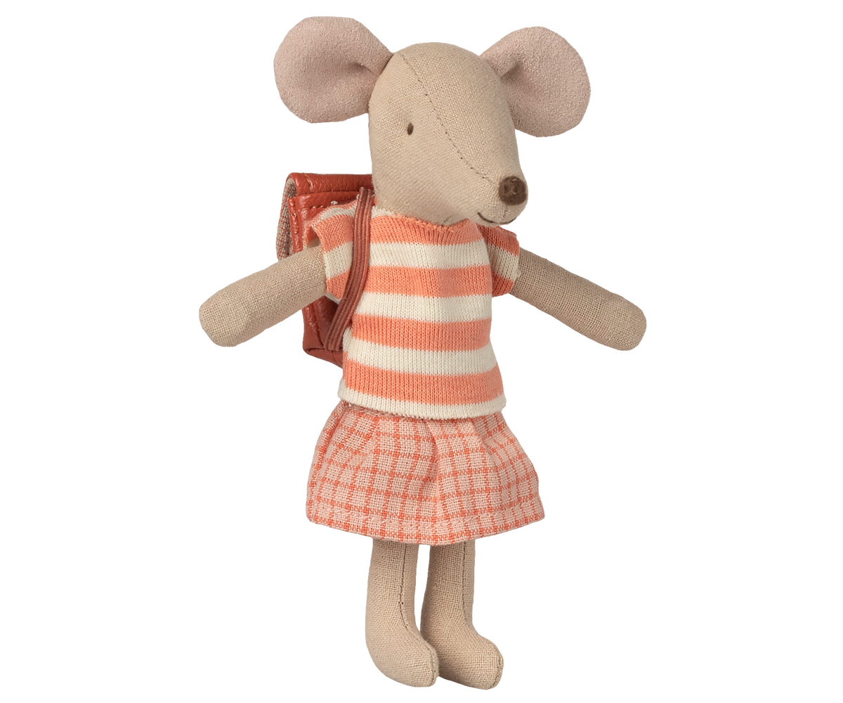 Clothes and bag, Big sister mouse - Coral