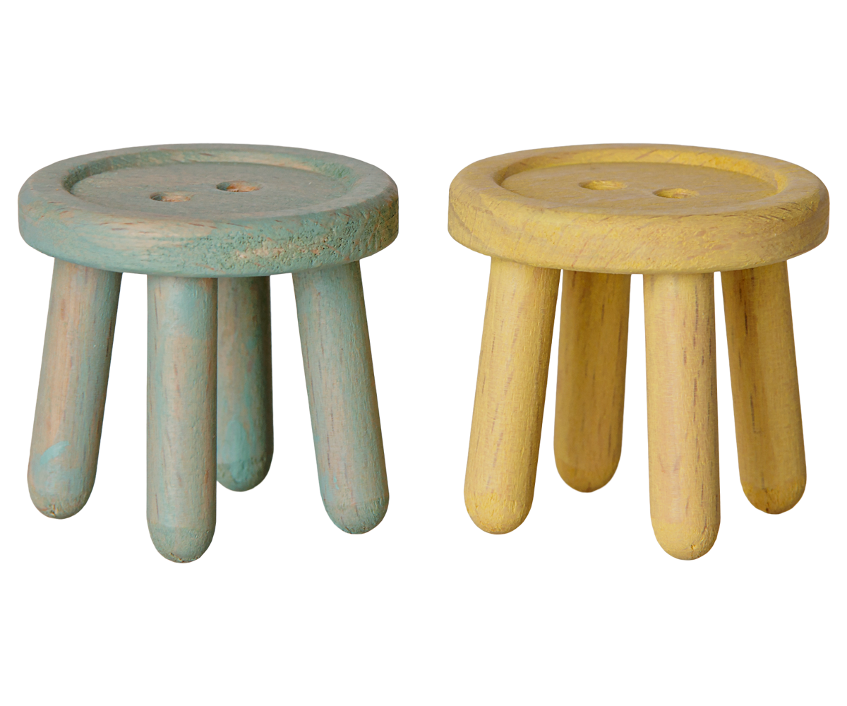 Stool set, Mouse - Mint/Light yellow
