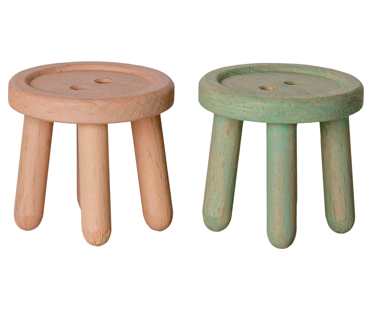 Stool set, Mouse - Light rose/Light mint