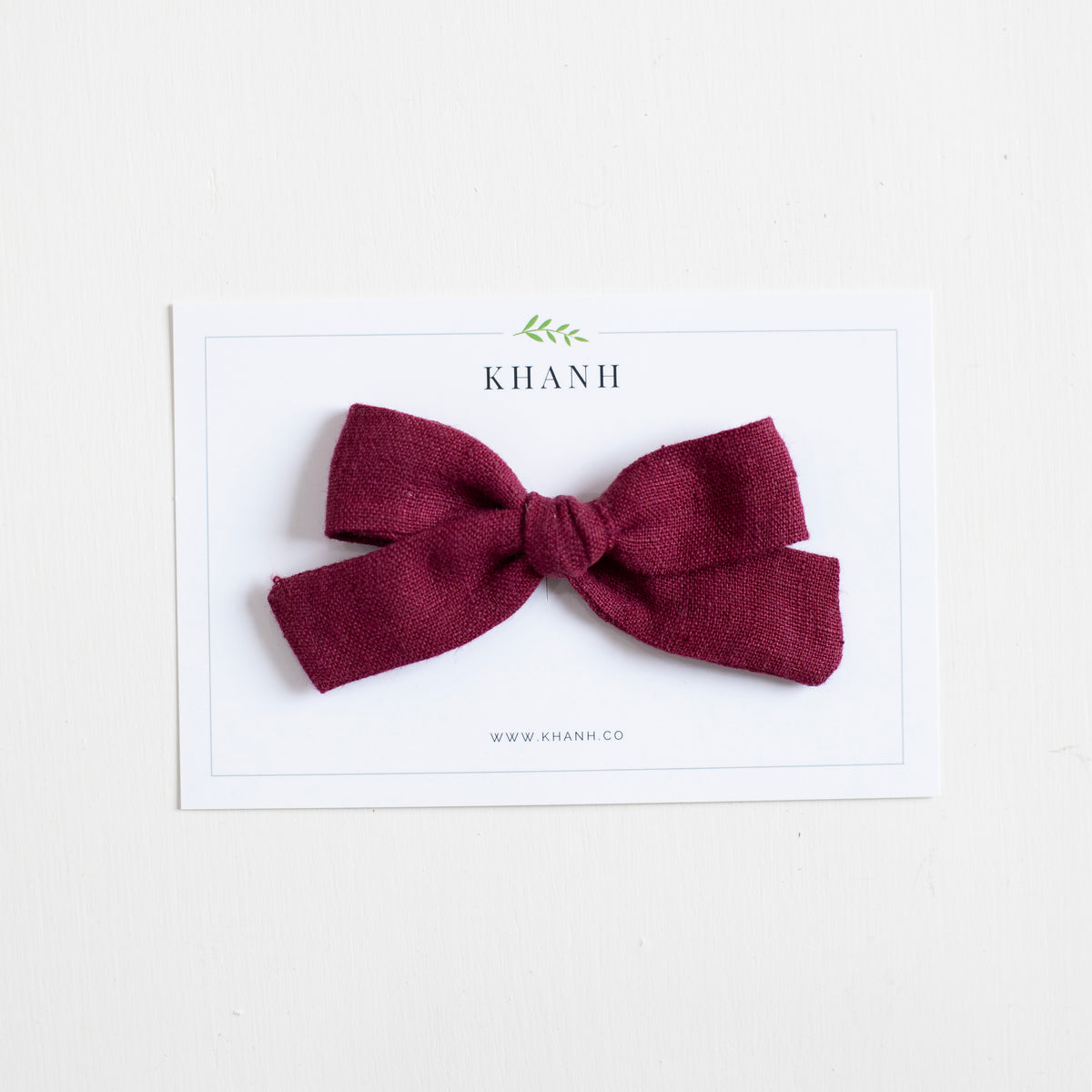 Cranberry || Medium Hand Tied Bow