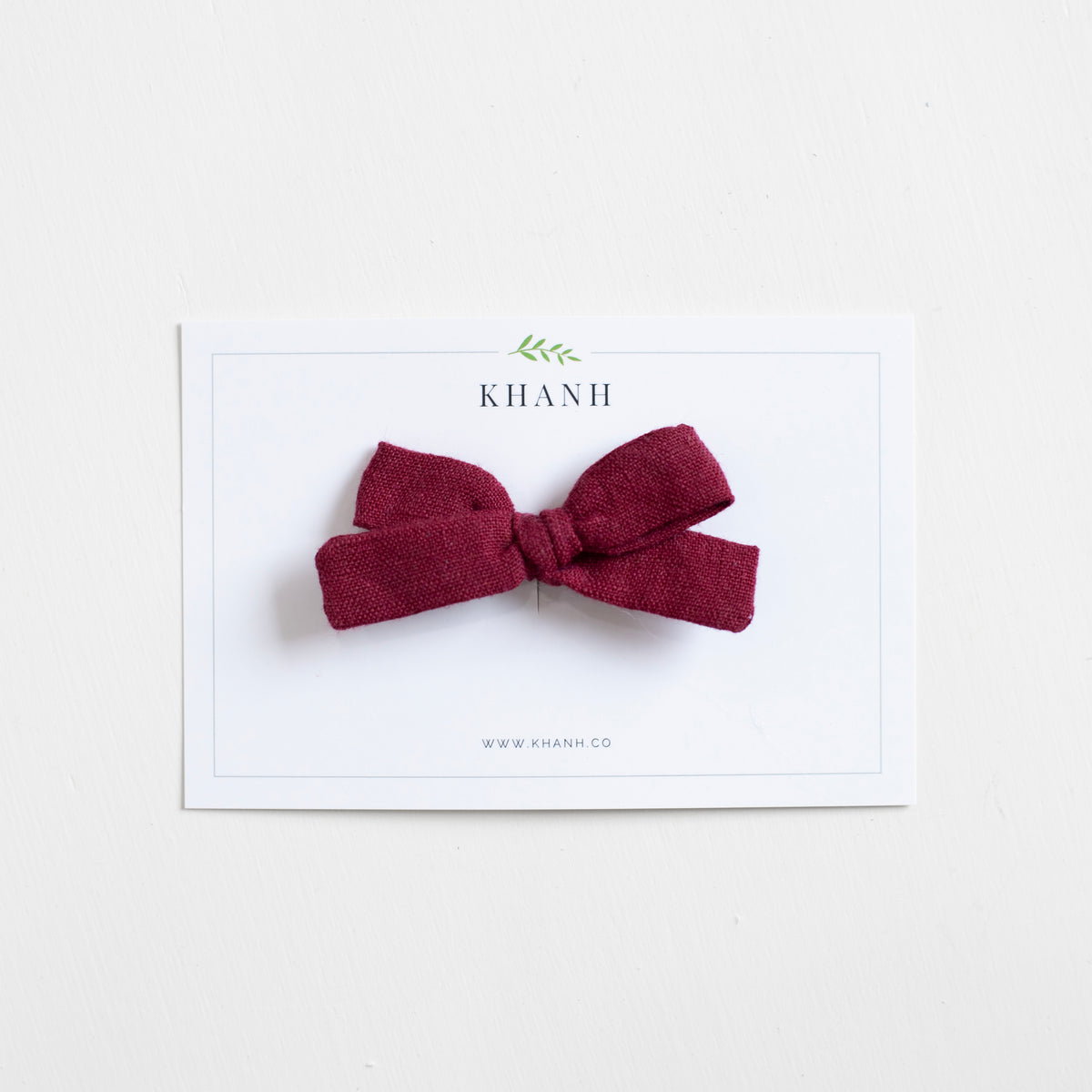 Cranberry || Petite Hand-Tied Bow