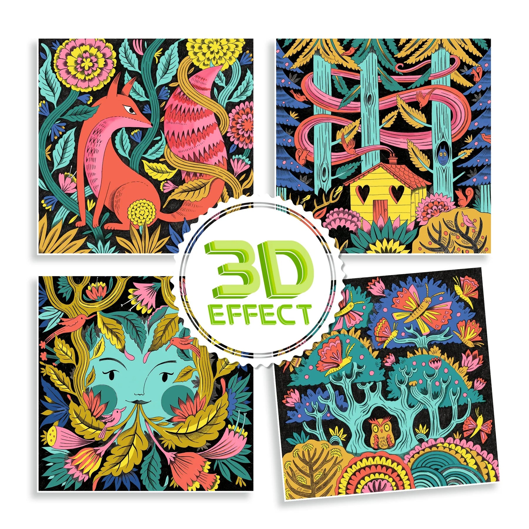 3D Felt Tip Marker Coloring Activity | Fantasy Forest