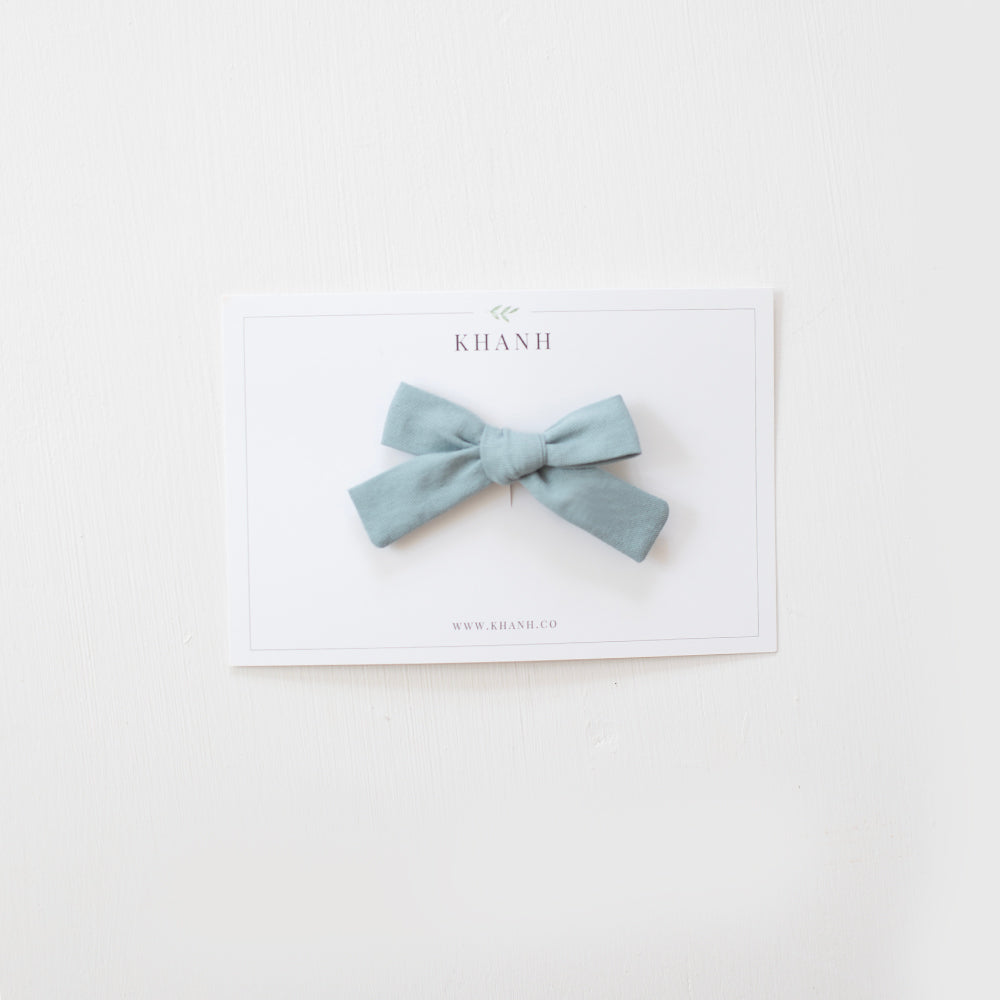 Dusk Blue | Petite Hand-tied Bow